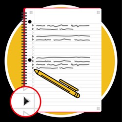 Mark in triangles on page to use